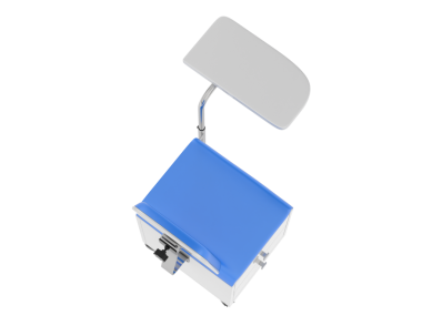 Beyaz arkaplanda izole edilmiş mavi bir kitabın 3 boyutlu canlandırması