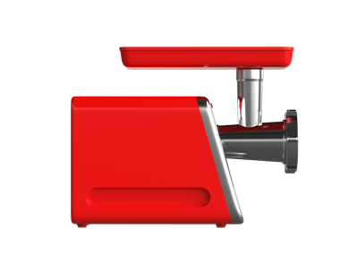 Beyaz arkaplanda izole edilmiş 3 boyutlu kırmızı metal bir kapı.