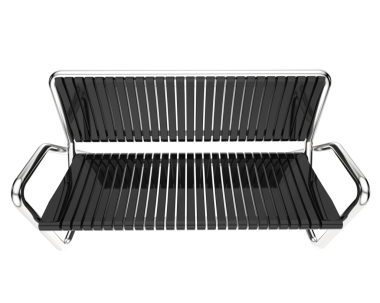 modern siyah metal sandalye beyaz arkaplanda izole