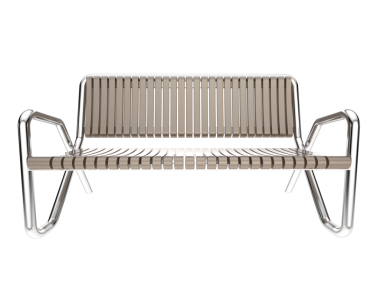 Metal modern bank. beyaz üzerine izole