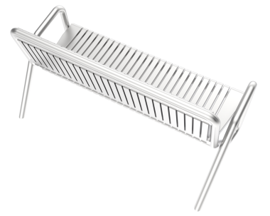 İzole edilmiş arkaplanda boş beyaz bir sandalyenin 3 boyutlu canlandırması