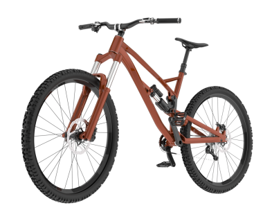 Dağ bisikleti beyaz arka planda izole