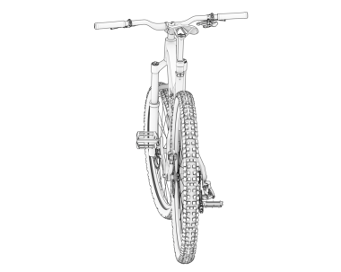 Siyah arka planda izole edilmiş gümüş bisiklet. Bu yol bir bisiklet..