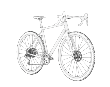 kırpma yolu ile siyah bir arkaplan üzerinde bisiklet