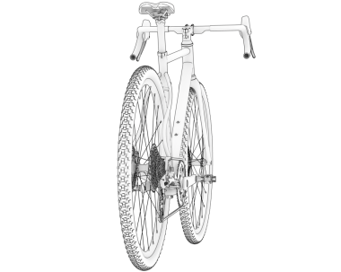 Siyah arkaplanda izole edilmiş bisiklet