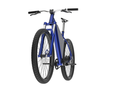 Gri arka planda siyah metal zinciri olan modern bir bisiklet. 3d oluşturma