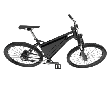 siyah tekerlekli modern bisiklet