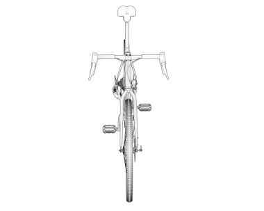 kırpma yolu olan siyah beyaz bisiklet