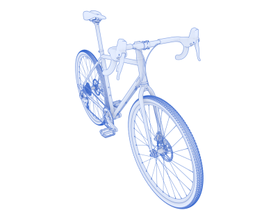 Bisiklet işareti illüstrasyonu. Siyah arkaplanda mavi tebeşir resmi.