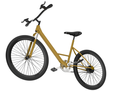 Bir bisikletin 3 boyutlu görüntüsü