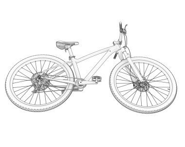 Bisiklet üzerinde beyaz izole