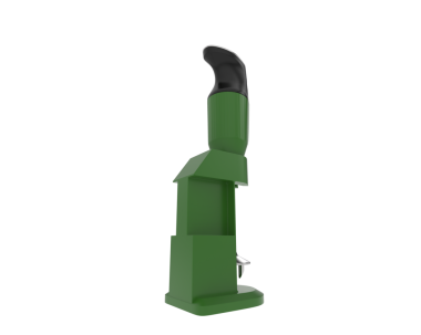 Beyaz üzerine izole edilmiş yeşil bir silah..