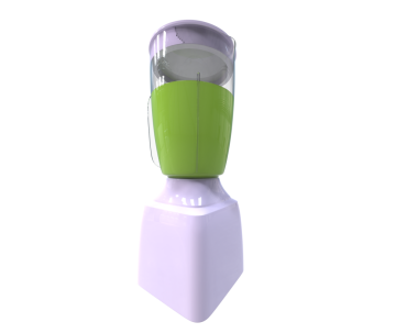 Beyaz arkaplanda 3 boyutlu tuvalet fırçası görüntüsü