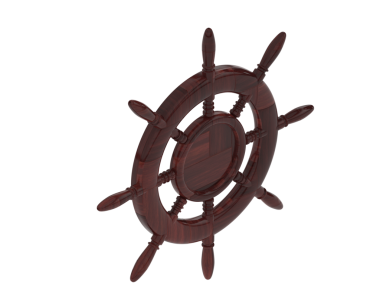 3 boyutlu kırmızı bir can simidinin izole edilmiş hali..