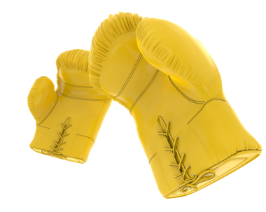 Boks eldivenleri beyaza izole edilmiş. Boks eldivenleri