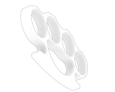 Beyaz bir kurdelenin 3 boyutlu görüntüsü