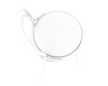 Beyaz zemin üzerinde izole edilmiş boş beyaz seramik plaka. 3d oluşturma