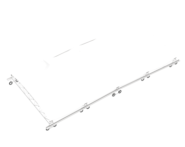 Siyah arkaplan üzerine boş beyaz kağıt. 3d oluşturma