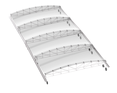 Beyaz boş kabin. Beyaz bir arka planda izole edilmiş. 3d resimleme