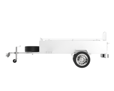 Siyah arkaplanda beyaz, modern römork