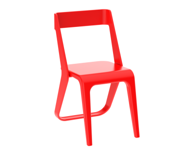 Beyaz arka planda kırmızı koltuk. vektör