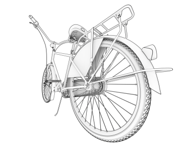 Bir bisikletin 3 boyutlu görüntüsü