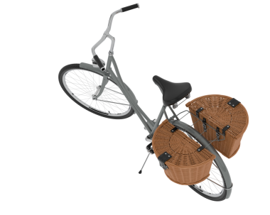 Beyaz bir arka plan üzerinde bisiklet