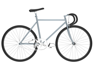 bisiklet beyaz arkaplanda izole edildi