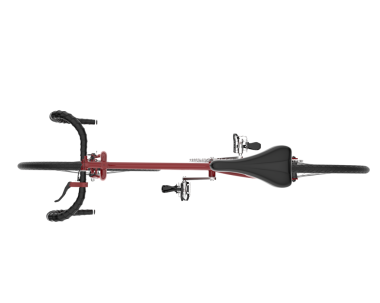 Kırmızı bisiklet beyaz arkaplanda izole edildi