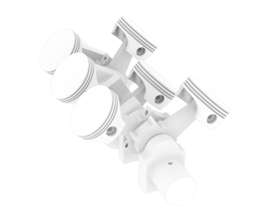 Siyah arkaplanda izole edilmiş beyaz plastik bir boru.