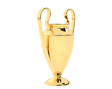 Siyah arka planda altın futbol kupası