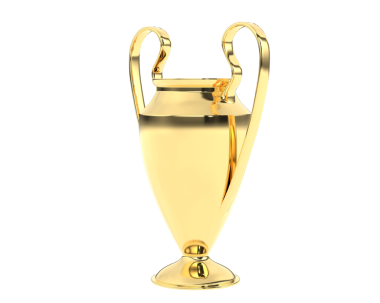 Beyaz arka planda izole edilmiş altın futbol topu