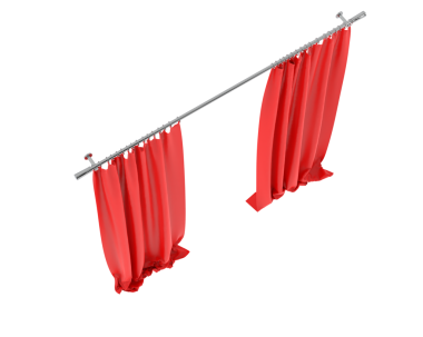 Beyaz arkaplanda kırmızı bez bayrak