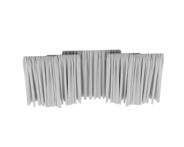 Peru 'nun beyaz bayrağının siyah arkaplanda 3 boyutlu görüntülenmesi.