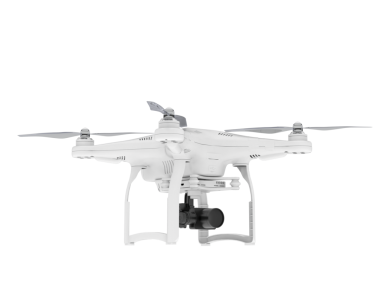 Siyah arkaplanı olan beyaz dron