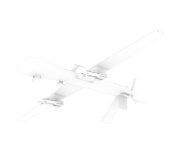 Beyaz bir uçağın 3 boyutlu görüntüsü