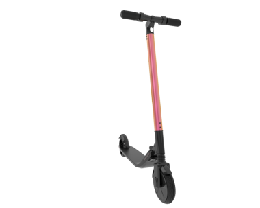 Beyaz arka planda scooter. 3d oluşturma.