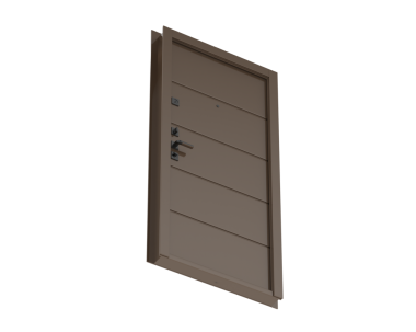 Metal kapı beyaz arkaplanda izole edildi