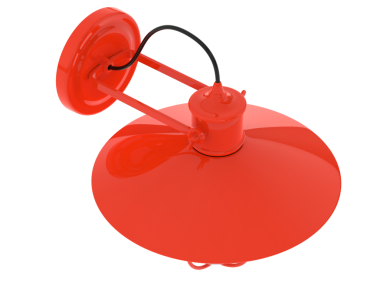 Beyaz arka planda kırmızı bomba. 3d illüstrasyon