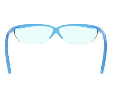 mavi ve siyah gözlükler