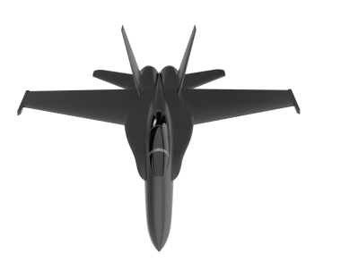 Modern jet uçağı. 3 boyutlu model