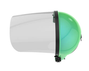 3 boyutlu yeşil plastik şişe.