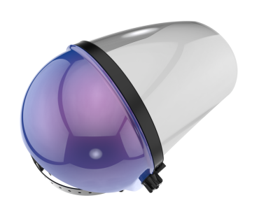 Beyaz üzerine izole edilmiş mor çizgi film tarzının 3 boyutlu çizimi