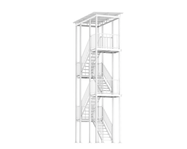 beyaz arkaplanda izole edilmiş kablo kulesi