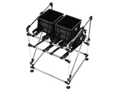 Siyah arkaplanda izole edilmiş siyah bir nesnenin 3 boyutlu görüntülenmesi