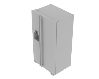 Beyaz arka plan üzerinde izole modern buzdolabı