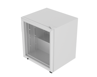 Beyaz bir buzdolabının 3 boyutlu görüntüsü