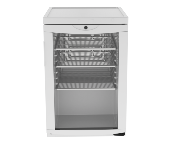 Beyaz arka planda izole edilmiş boş modern fırın. 3d illüstrasyon