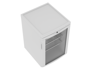 Buzdolabı beyaz arka planda izole edilmiş. 3d oluşturma - vektör