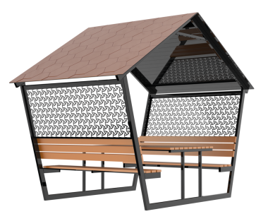 Siyah arka planda izole edilmiş 3 boyutlu ahşap bir ev.